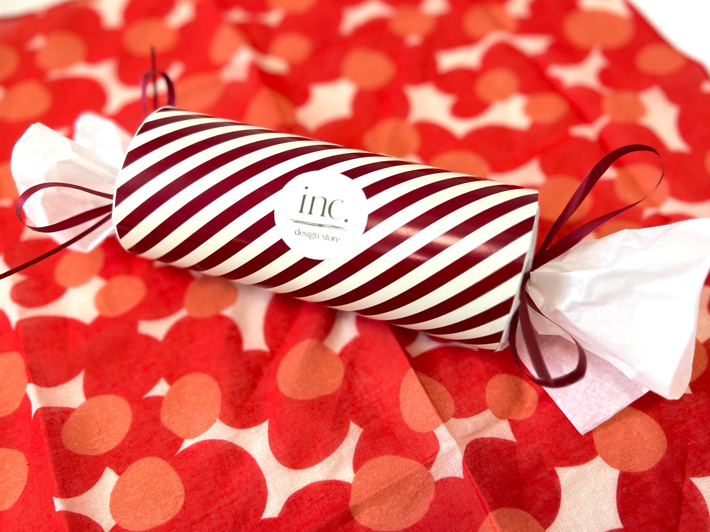Inc Store Christmas Cracker '25 - red stripes