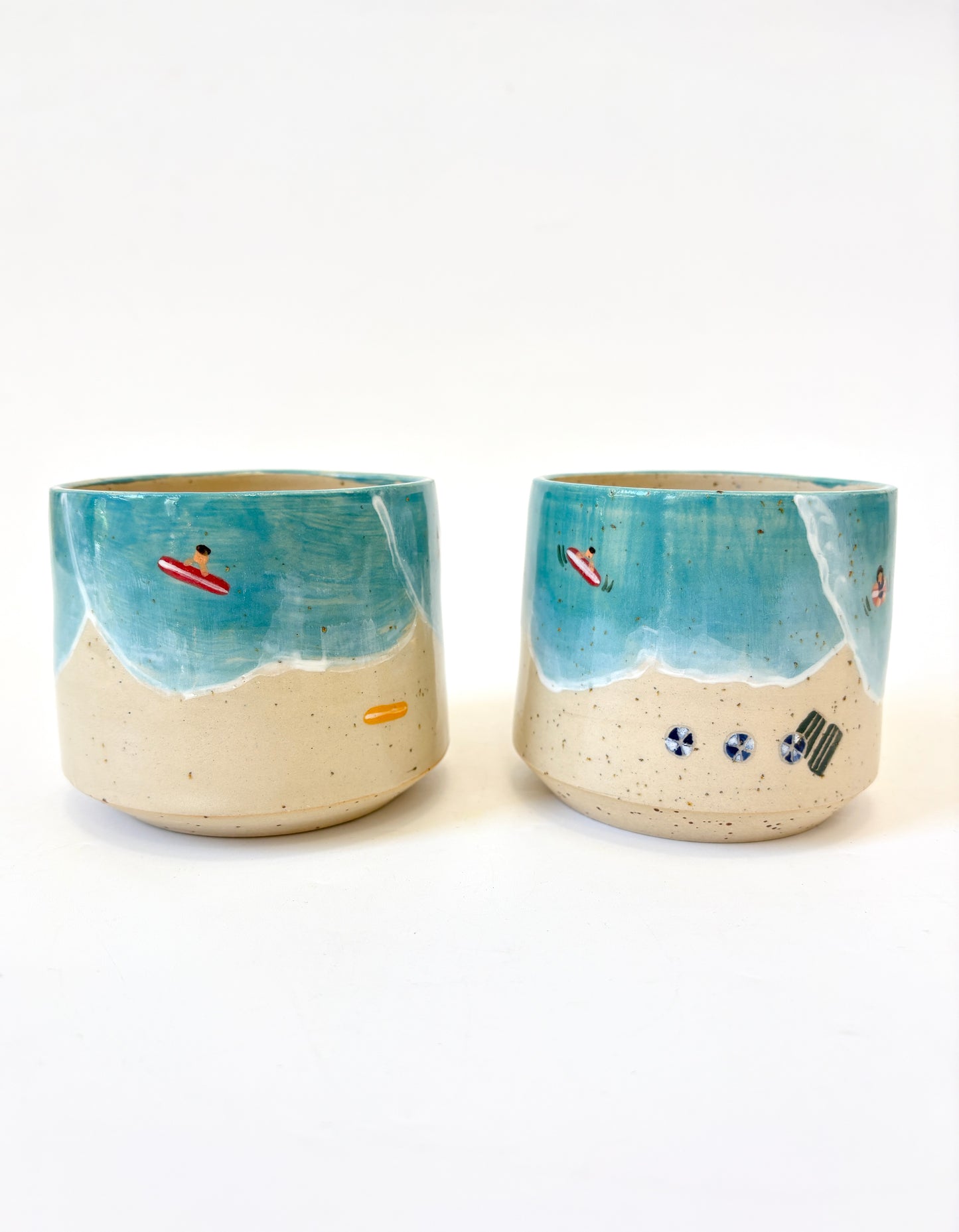 Handmade Ceramic Beach Tumbler