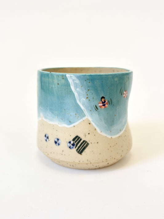 Handmade Ceramic Beach Tumbler