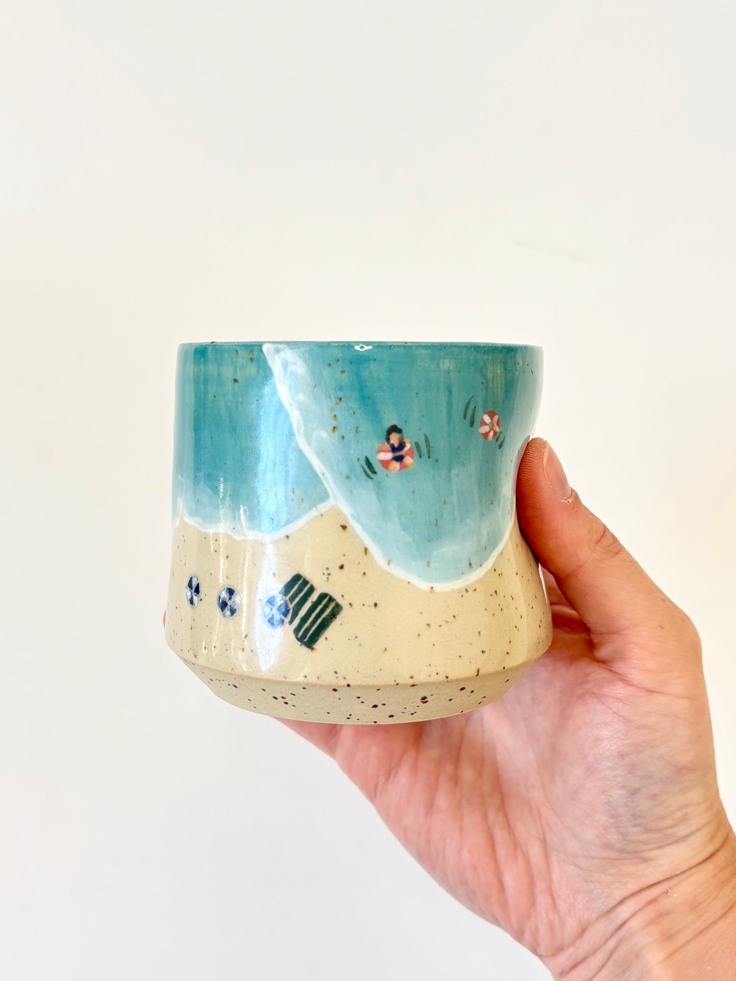 Handmade Ceramic Beach Tumbler