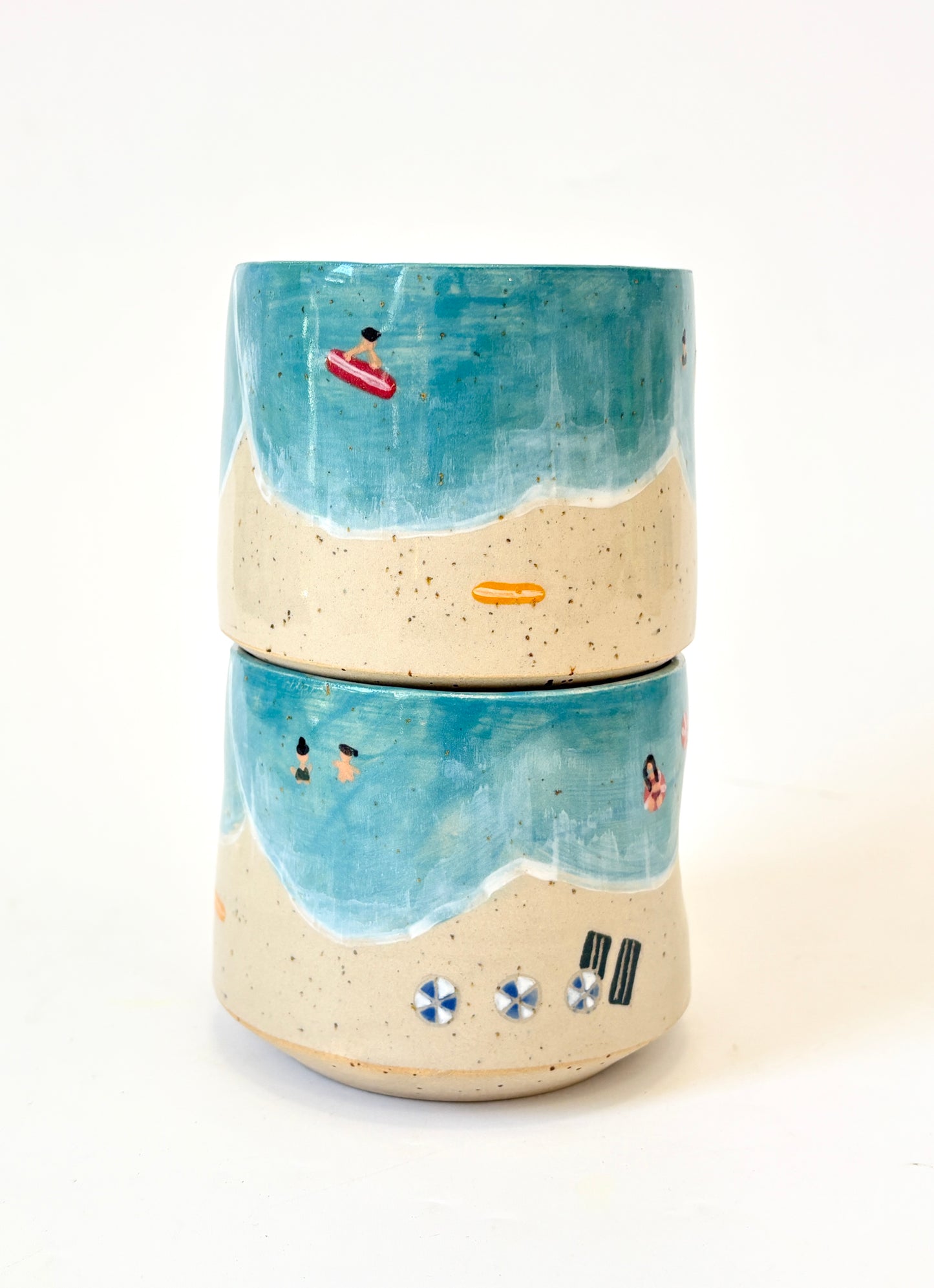 Handmade Ceramic Beach Tumbler