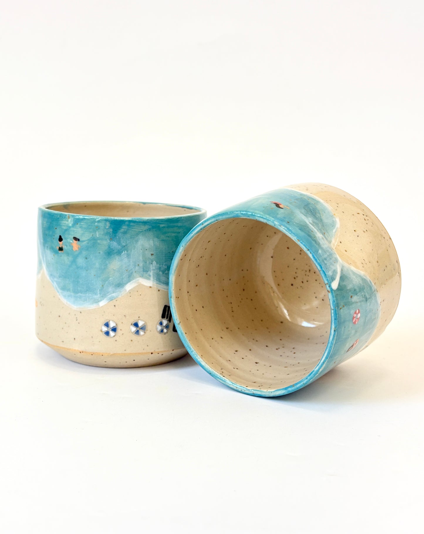 Handmade Ceramic Beach Tumbler