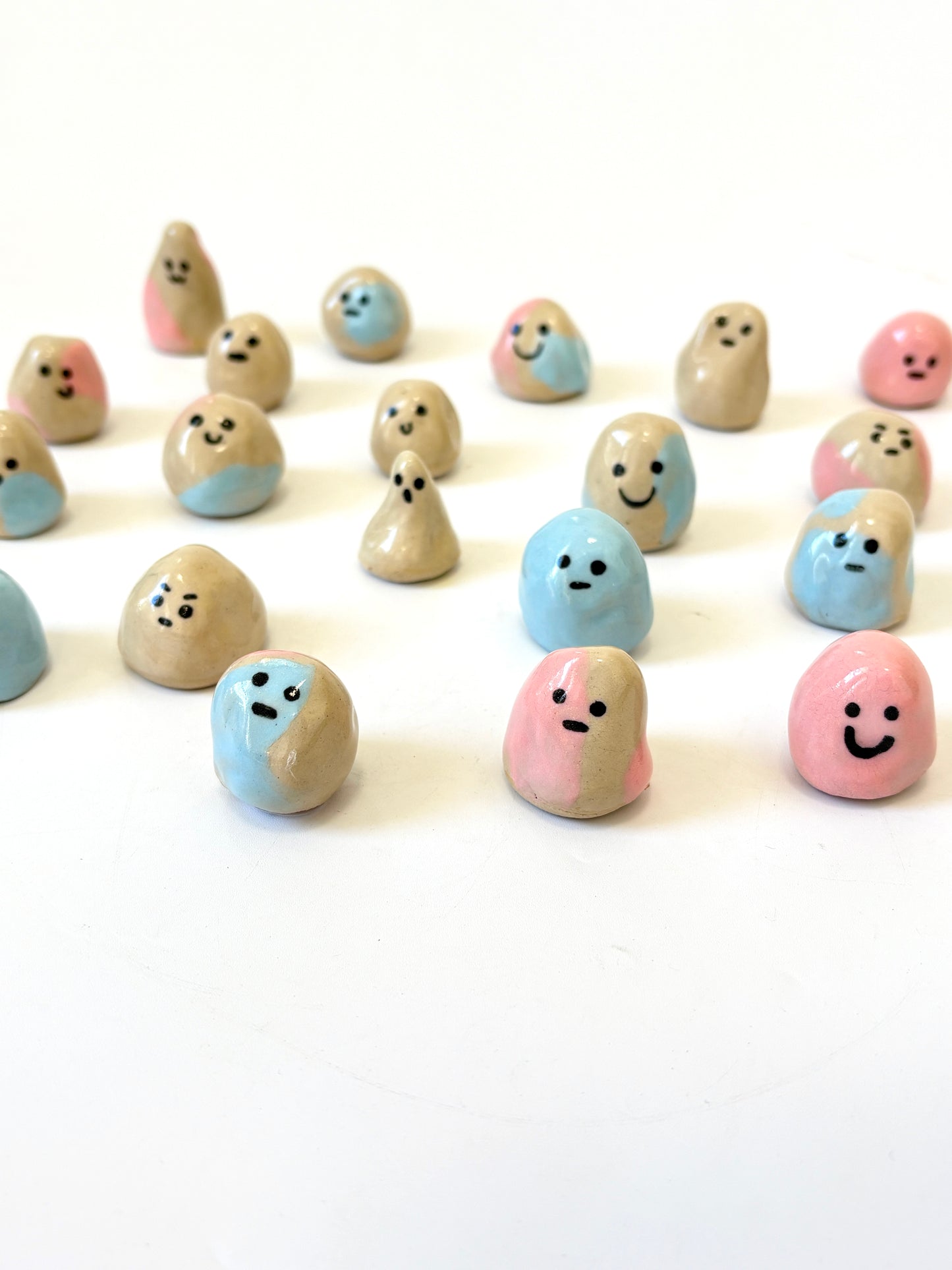 Handmade Ceramic Pet Rock - assorted emotions!