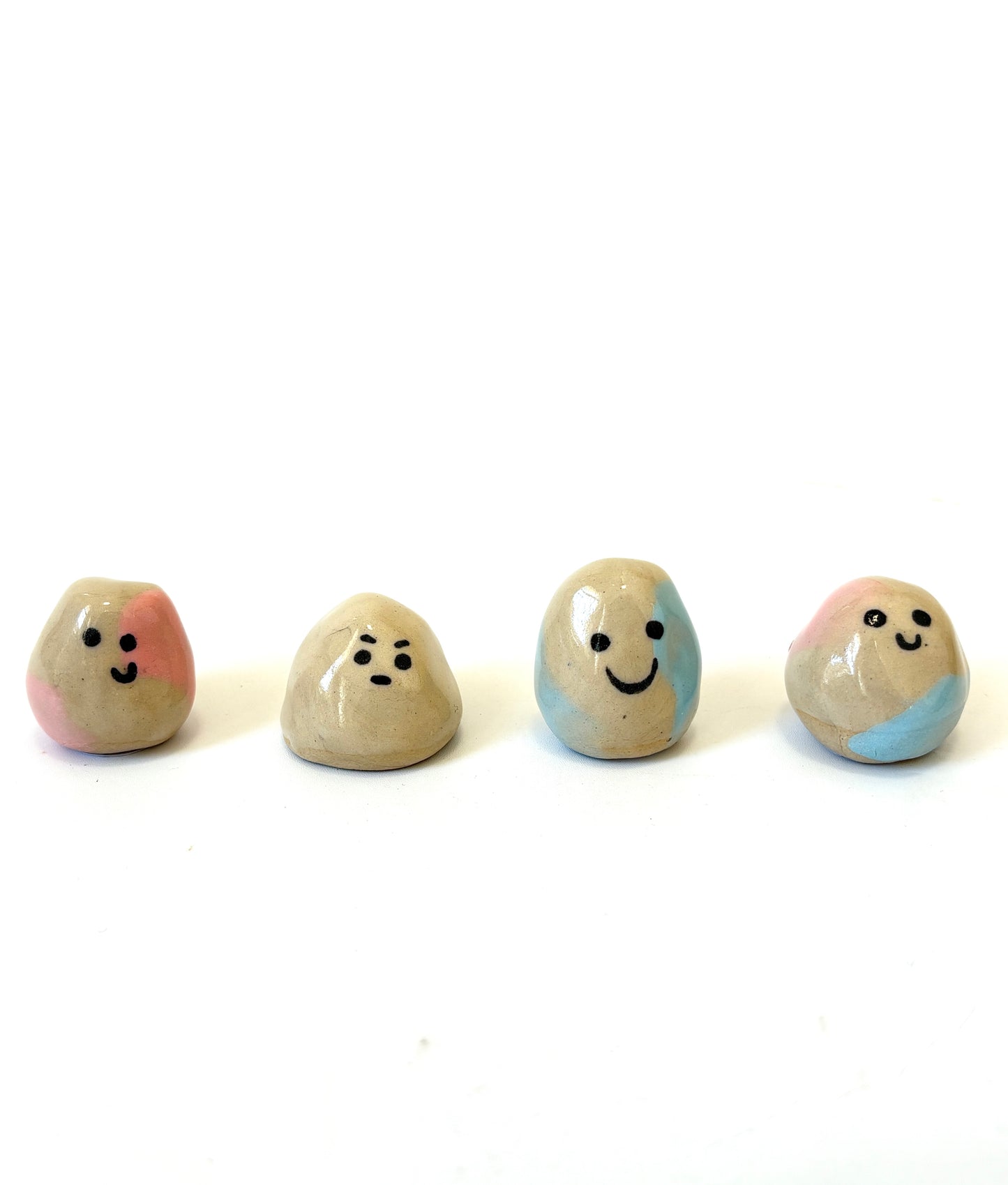 Handmade Ceramic Pet Rock - assorted emotions!