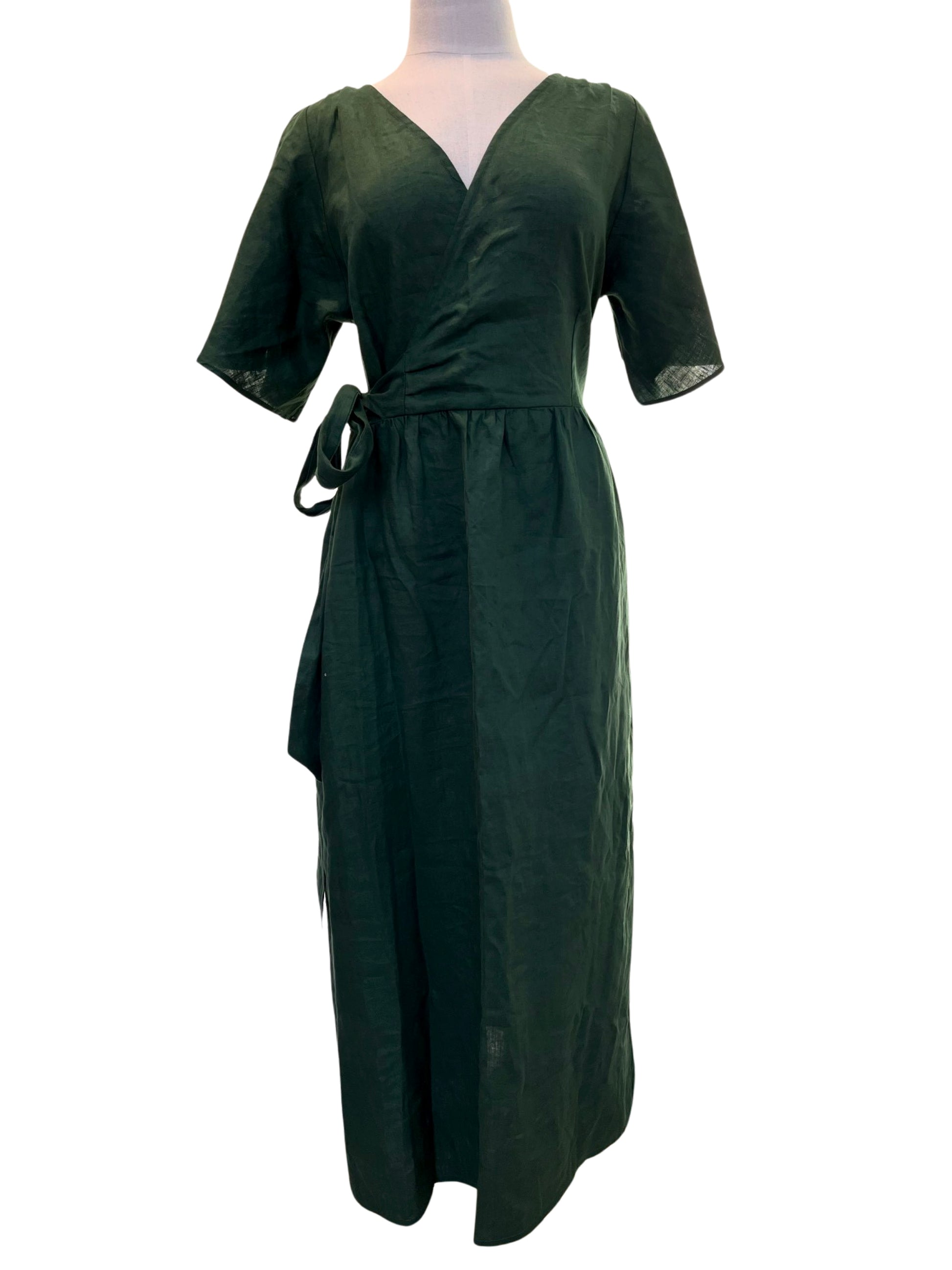 Kelsey" Dress - Bottle Green Linen Inc Design Store Kelsey" Dress - Bottle Green Linen Inc Design Store