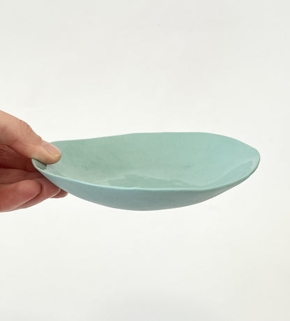 Aqua Porcelain Dish - One of a Kind Ceramic - Small 15cm