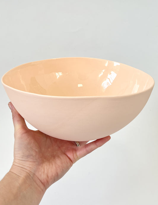 Coral Porcelain Bowl - One of a Kind Ceramics -22cm