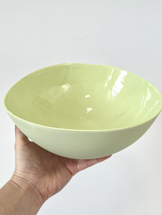 Pistachio Porcelain Bowl - One of a Kind Ceramics -22cm