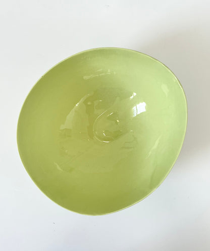 Pistachio Porcelain Bowl - One of a Kind Ceramics -22cm