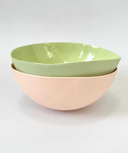 Coral Porcelain Bowl - One of a Kind Ceramics -22cm