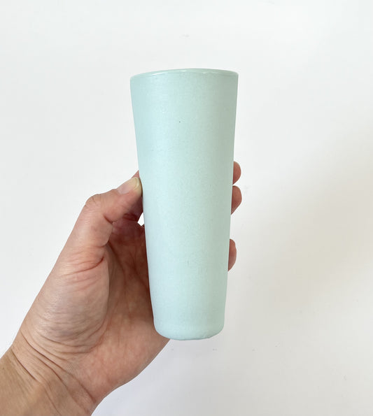 Aqua Porcelain Vessel - One of a Kind Ceramic - Skinny 5.5 x 13.5cm