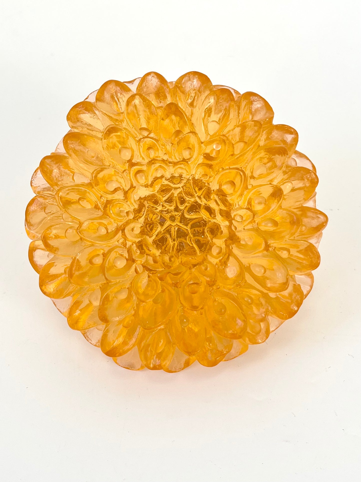 Dahlia in Cast Glass - Apricot