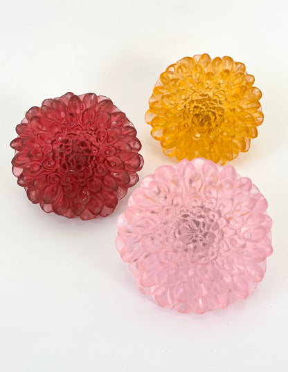 Dahlia in Cast Glass - Pink