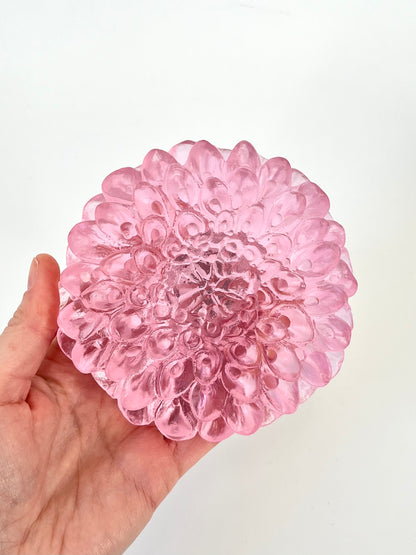 Dahlia in Cast Glass - Pink