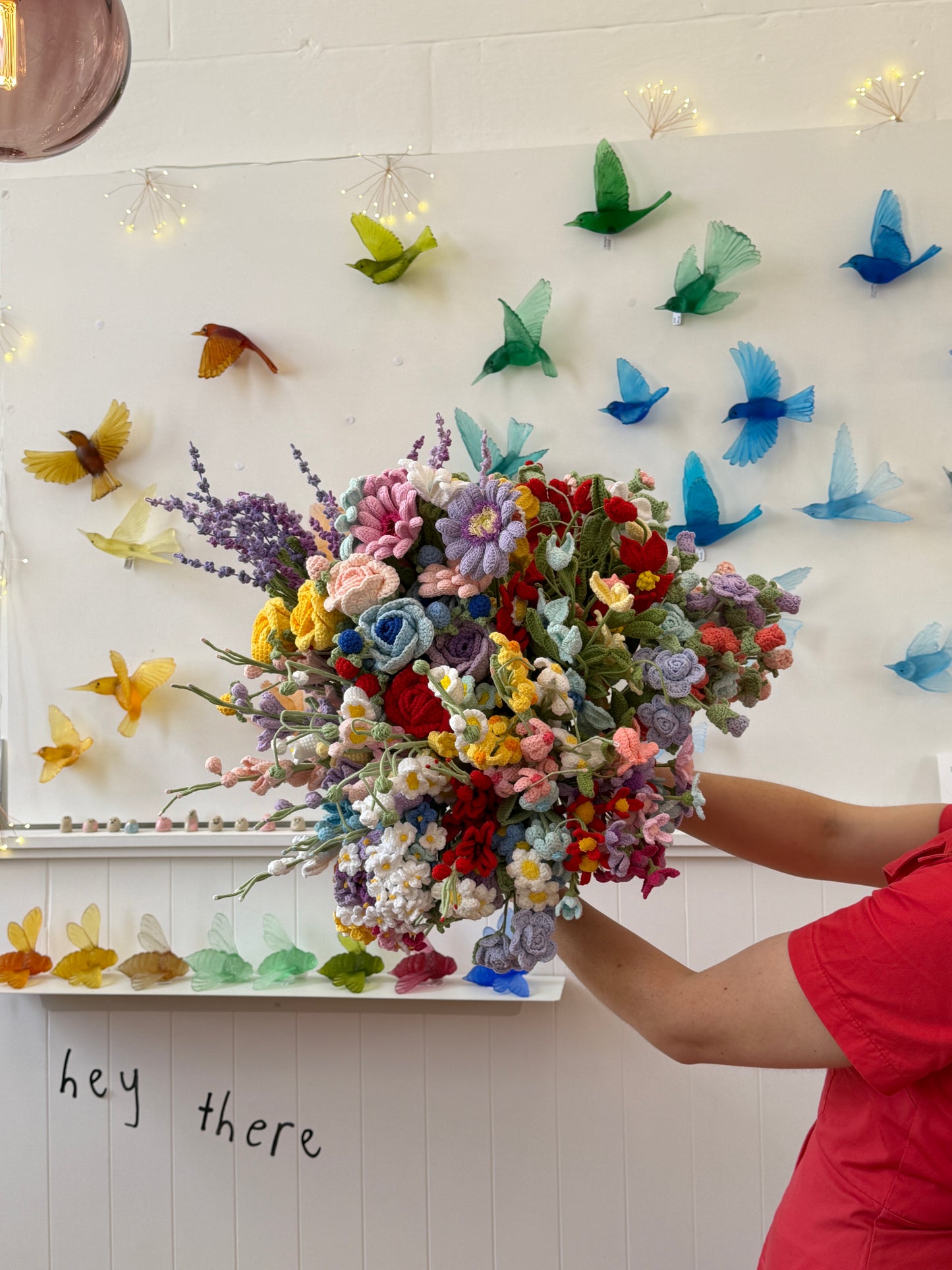 Crochet Orchid Flame - White