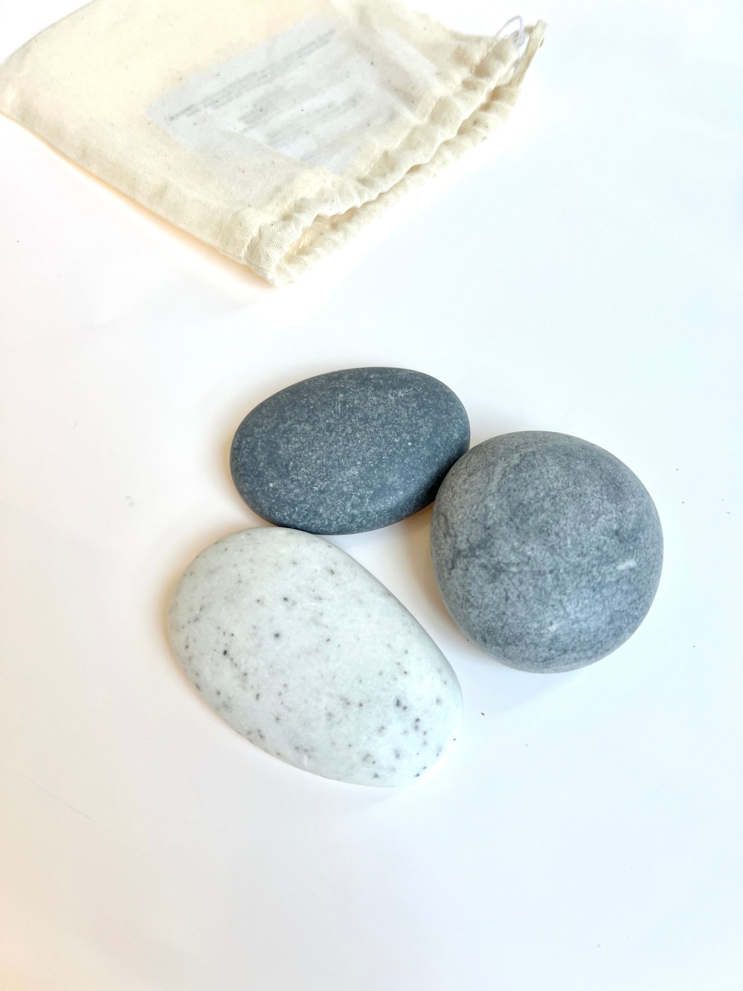 Set of 3 pebble stone Face & Body Soaps