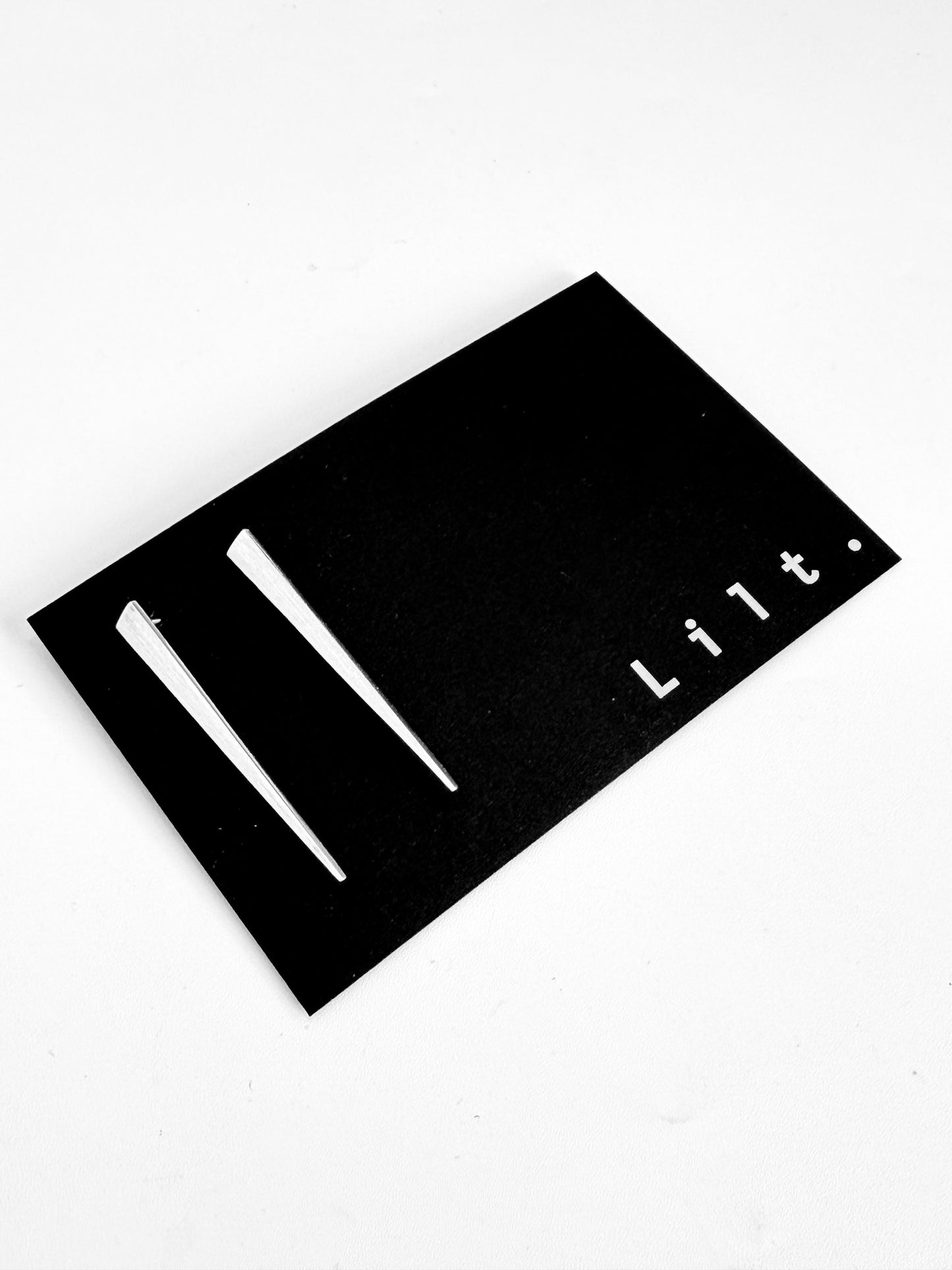 Long Slender Triangles on Threader Hook Earrings