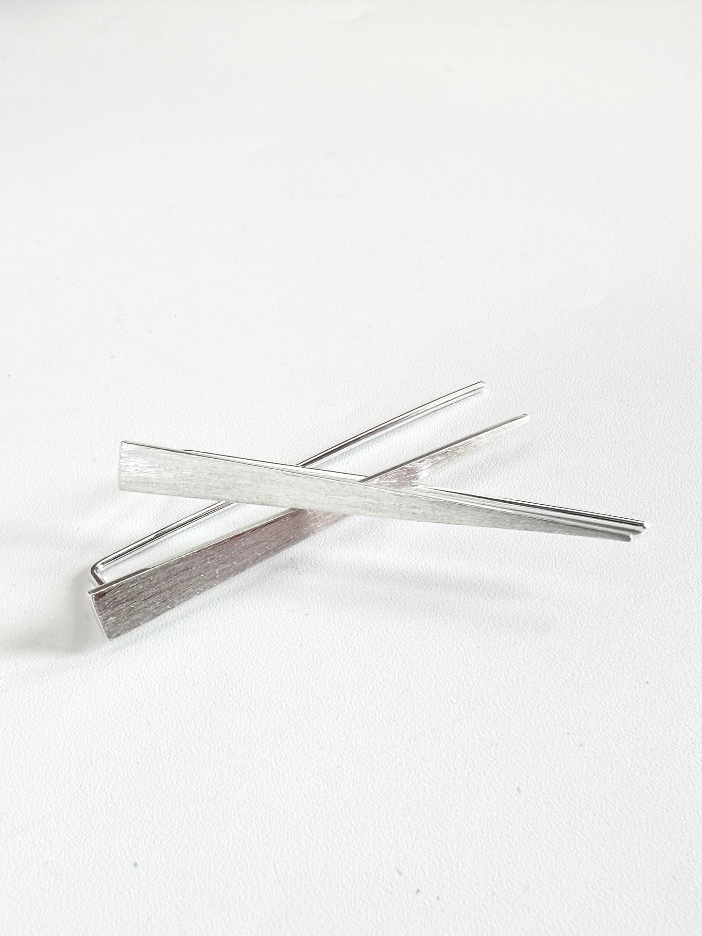 Long Slender Triangles on Threader Hook Earrings