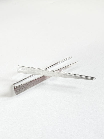 Long Slender Triangles on Threader Hook Earrings
