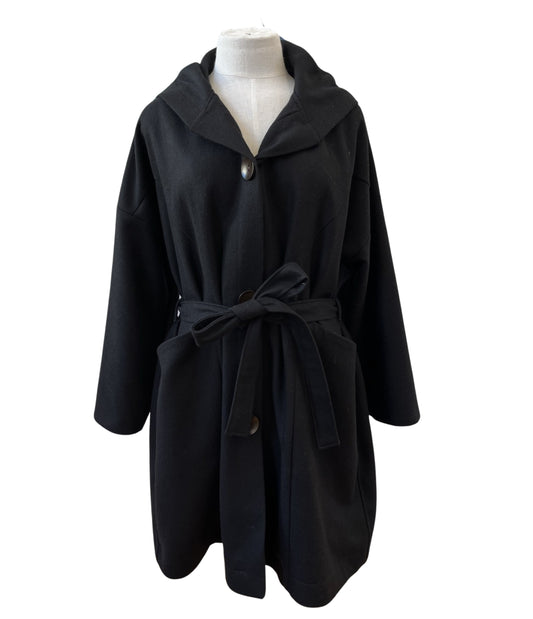 "Tiggy" Wool Blend Coat - Black