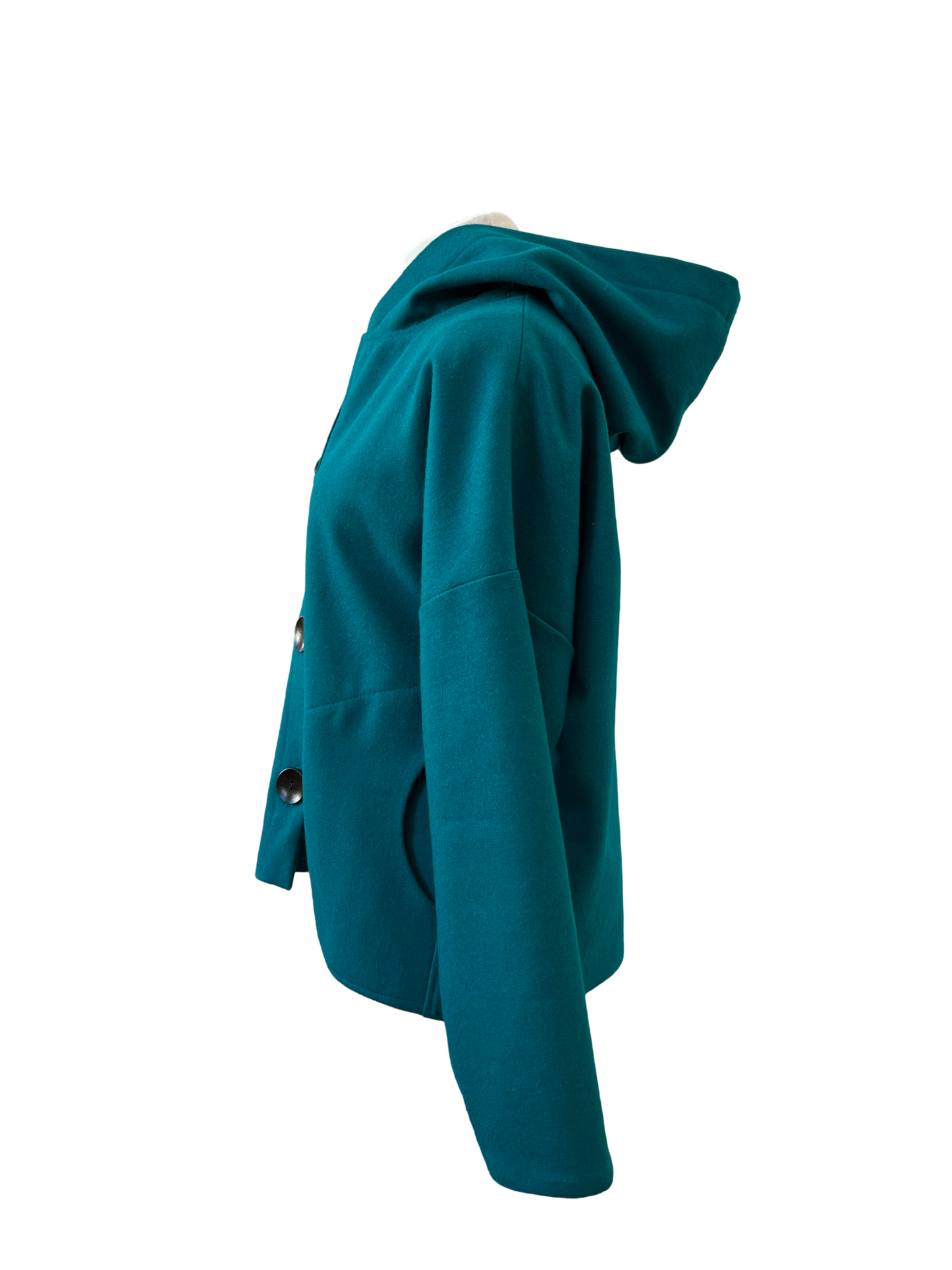 "Ava" Wool blend Jacket -  Aqua