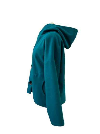 "Ava" Wool blend Jacket -  Aqua