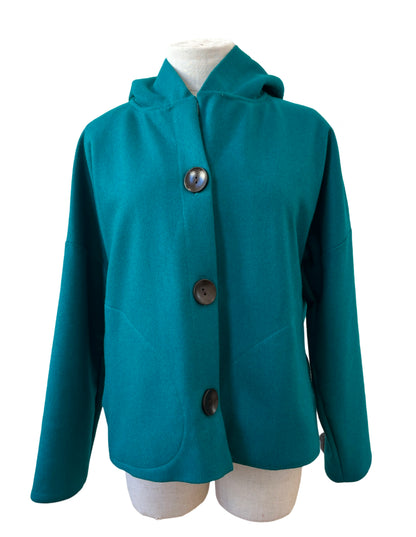 "Ava" Wool blend Jacket -  Aqua