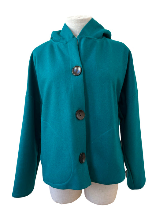 "Ava" Wool blend Jacket -  Aqua