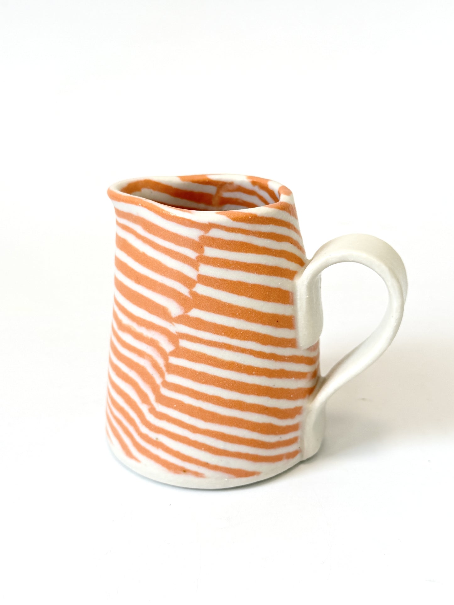 Ceramic Nerikomi Jug - Small - Orange