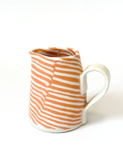 Ceramic Nerikomi Jug - Small - Orange
