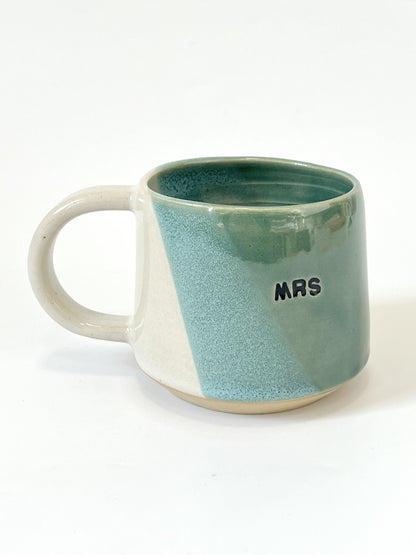 Couples Cups "Mrs." Mug - Teal Green