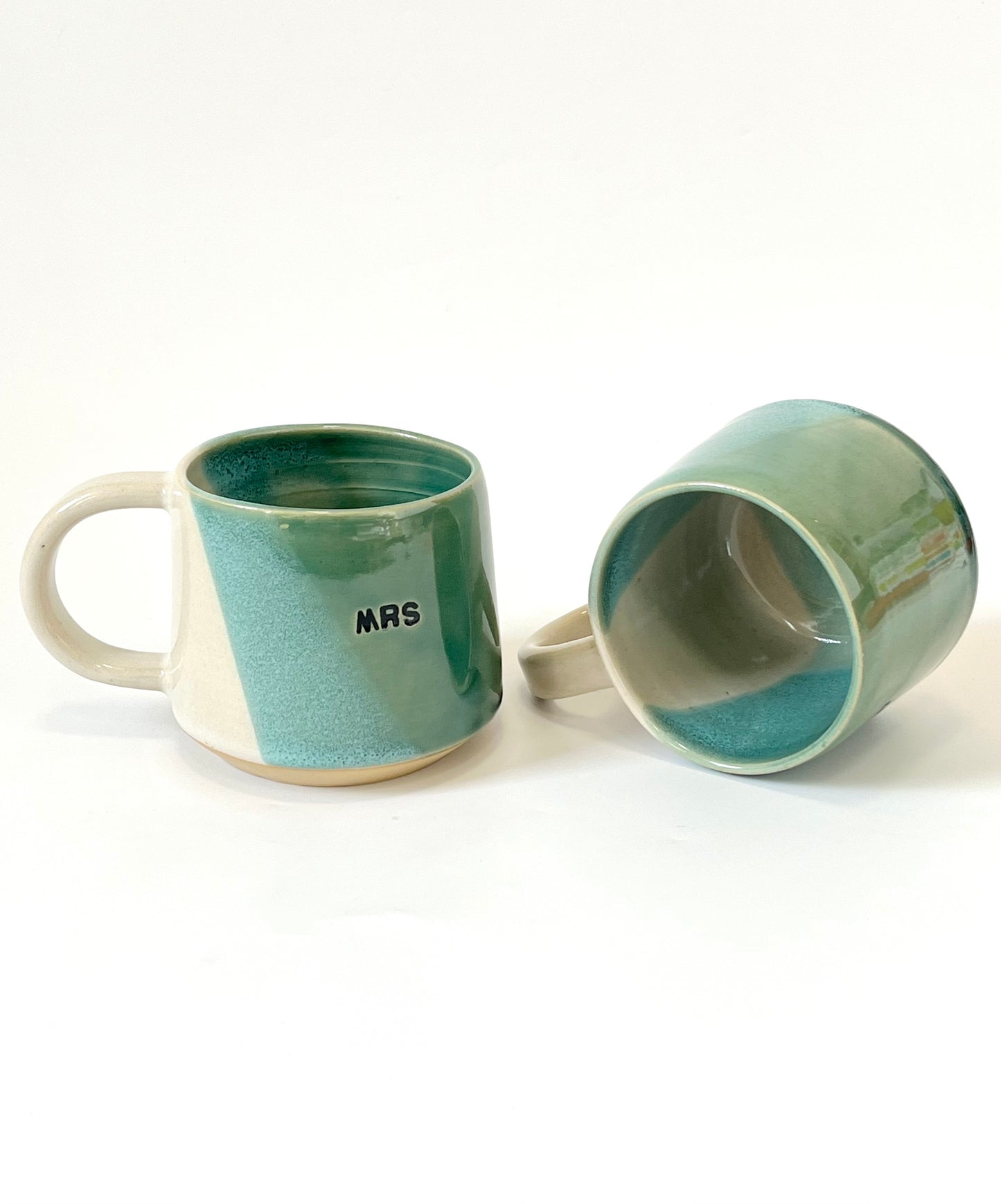 Couples Cups "Mrs." Mug - Teal Green