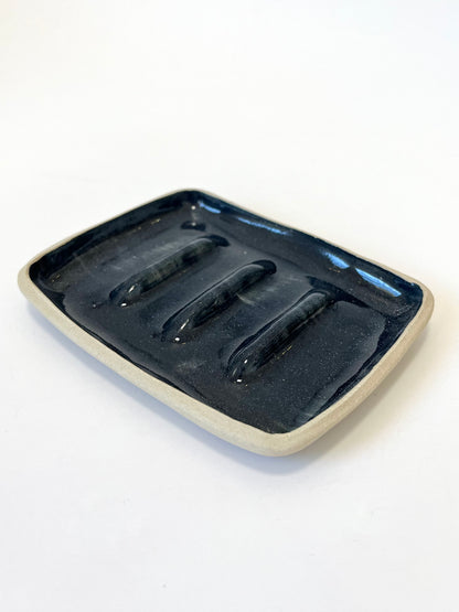 Ceramic Soap Dish - Navy