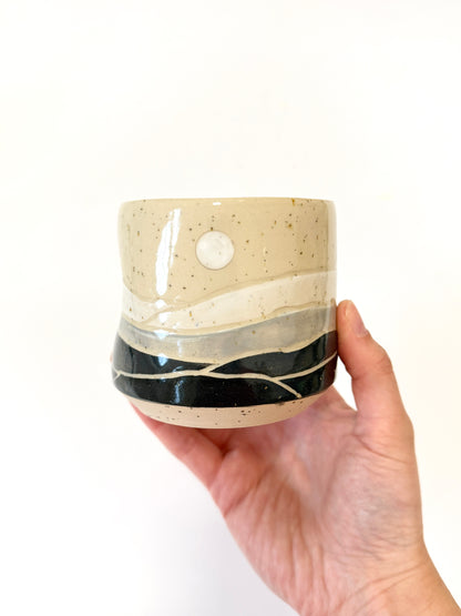 Ceramic Landscape Tumbler - Monochrome