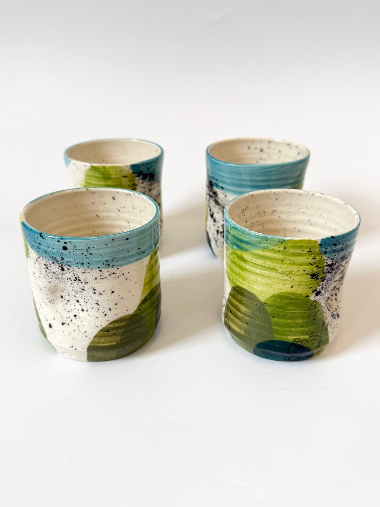 Summer Time Thumb-dent tumbler - by Tatyanna Meharry of Clae Ceramics