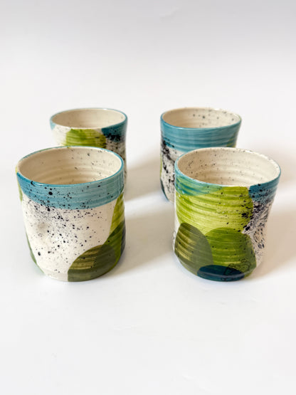 Summer Time Thumb-dent tumbler - by Tatyanna Meharry of Clae Ceramics