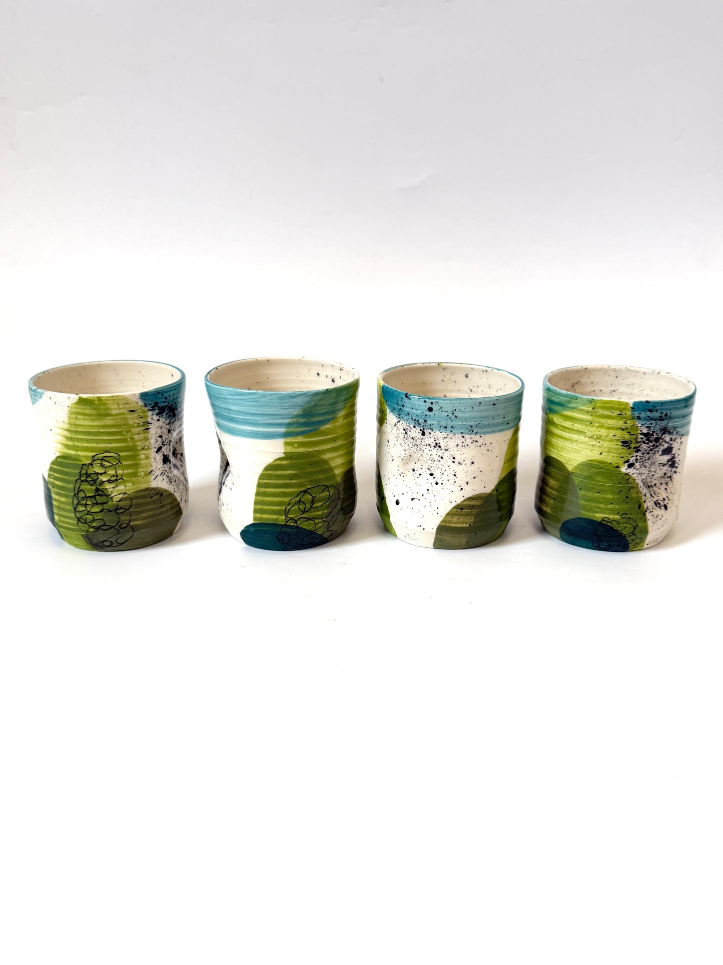 Summer Time Thumb-dent tumbler - by Tatyanna Meharry of Clae Ceramics