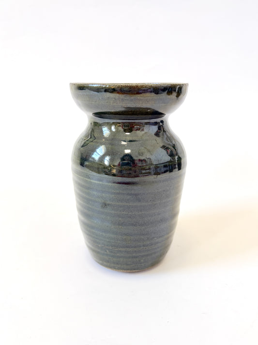 Handmade Ceramic Flower Vase - Pounamu Gloss (B)