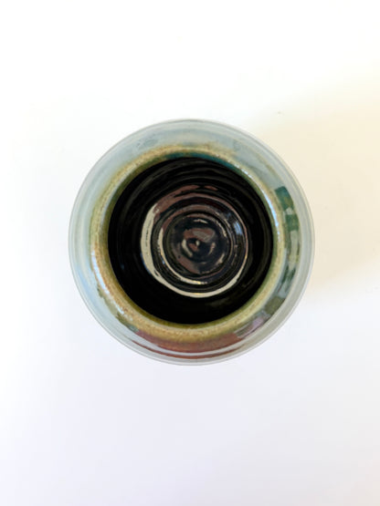 Handmade Ceramic Flower Vase - Pounamu Gloss (A)