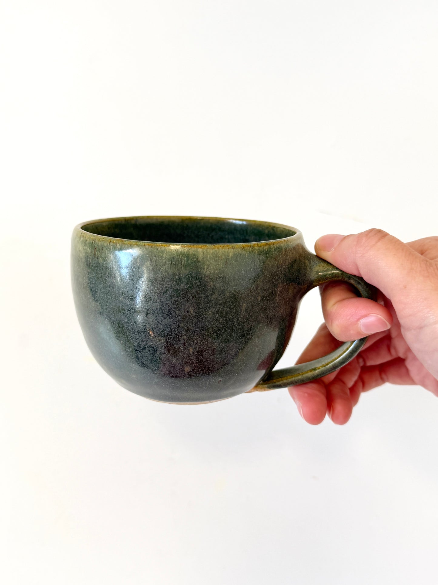 Handmade Ceramic Everyday Round Mug - Kelp