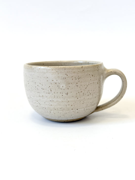 Handmade Ceramic Everyday Round Mug - Satin White