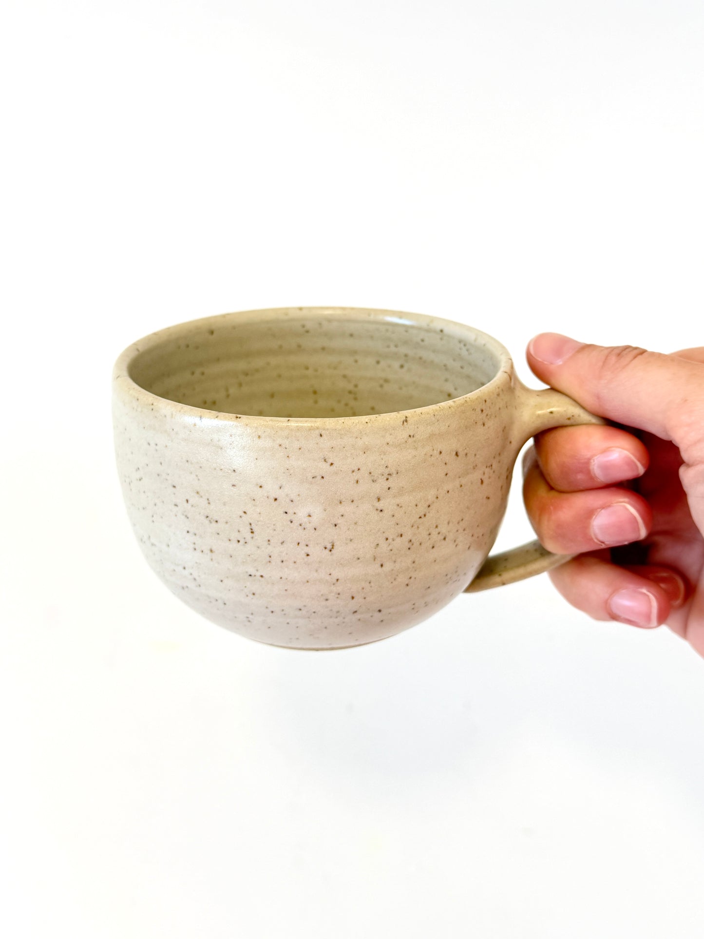 Handmade Ceramic Everyday Round Mug - Satin White