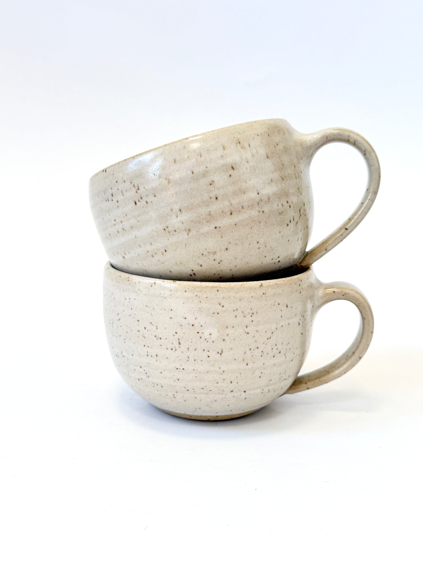 Handmade Ceramic Everyday Round Mug - Satin White