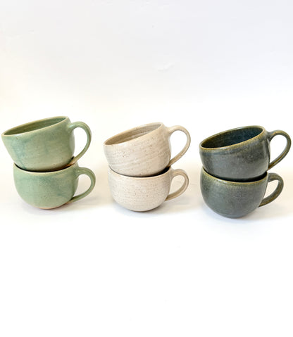 Handmade Ceramic Everyday Round Mug - Satin White