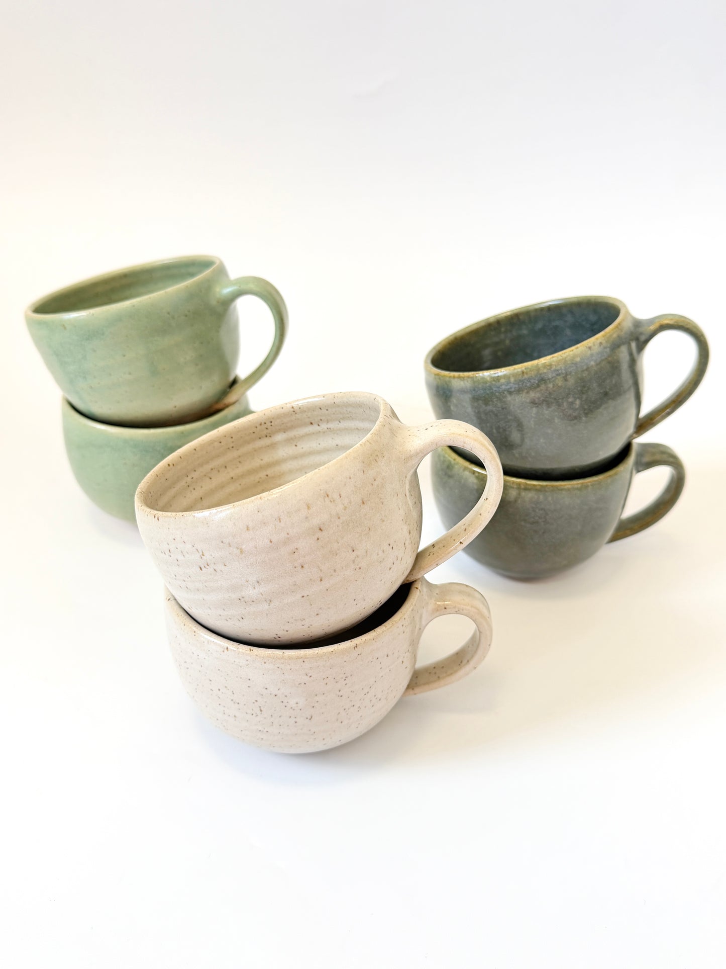 Handmade Ceramic Everyday Round Mug - Satin White