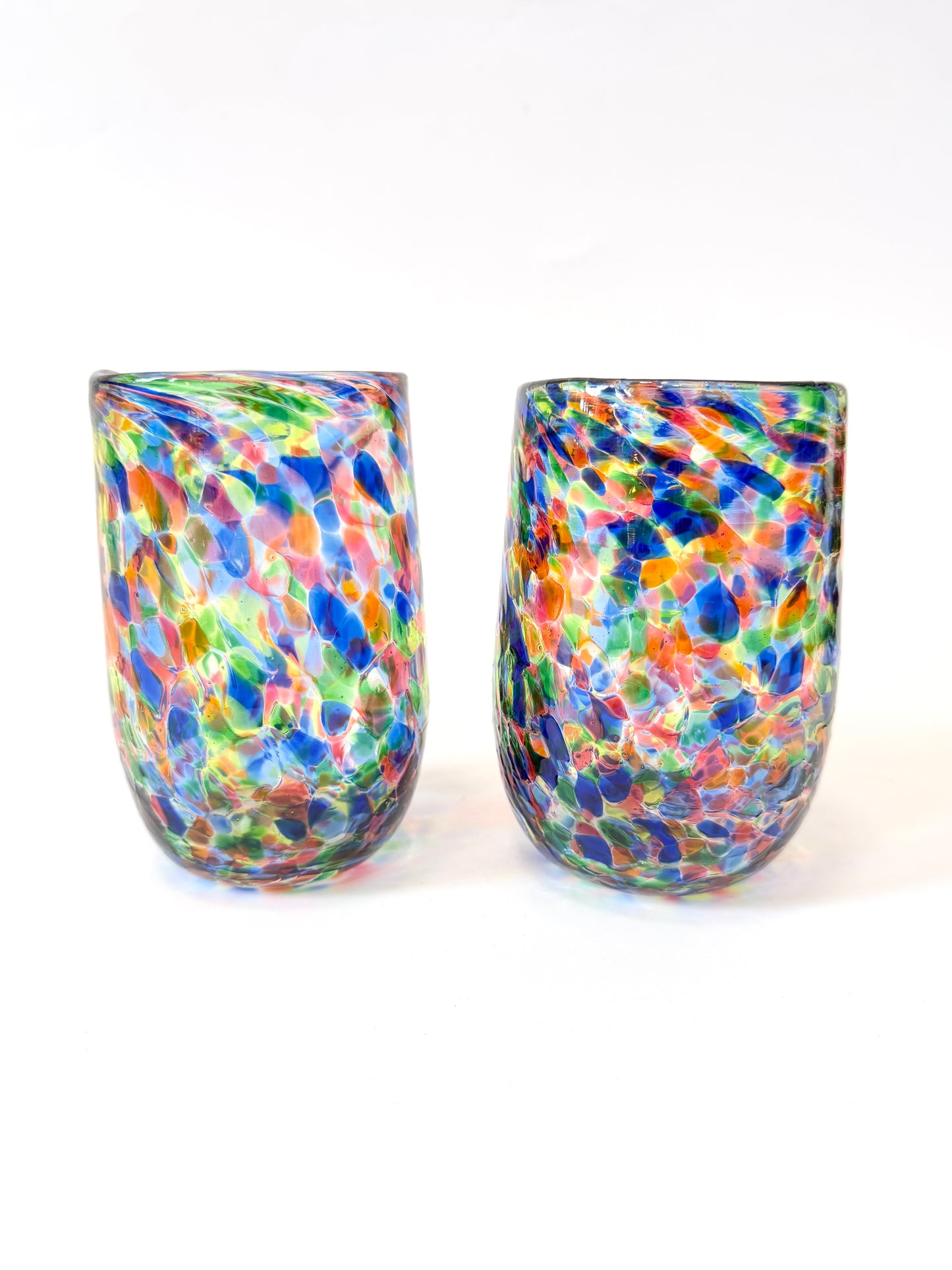 Handblown Glass Tumbler - Peacock