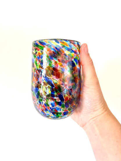 Handblown Glass Tumbler - Peacock