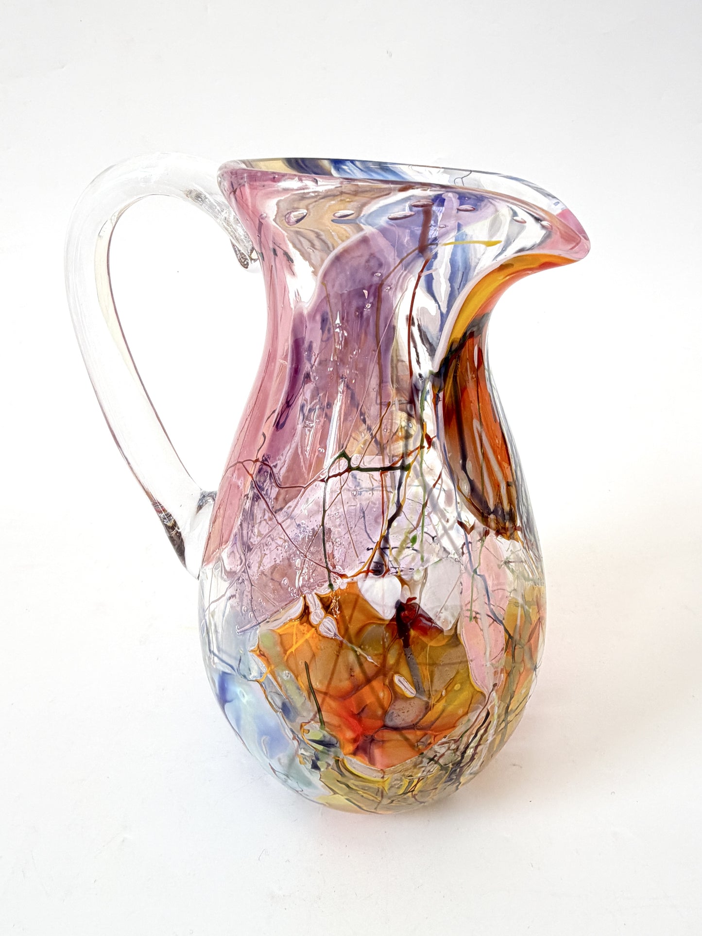 Handblown Glass Shard Carafe - with handle