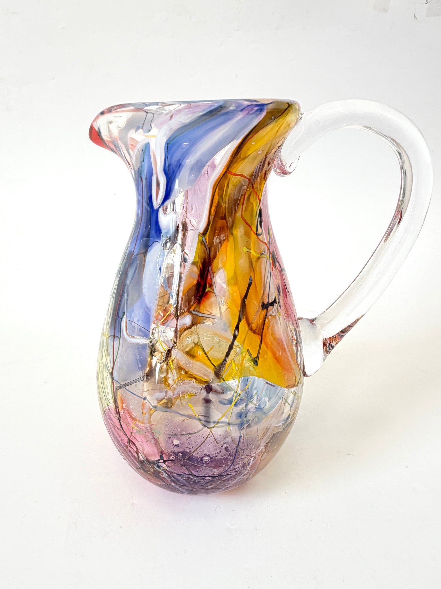 Handblown Glass Shard Carafe - with handle