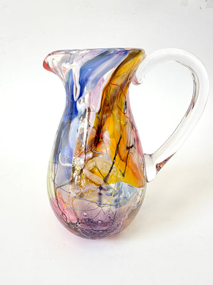 Handblown Glass Shard Carafe - with handle